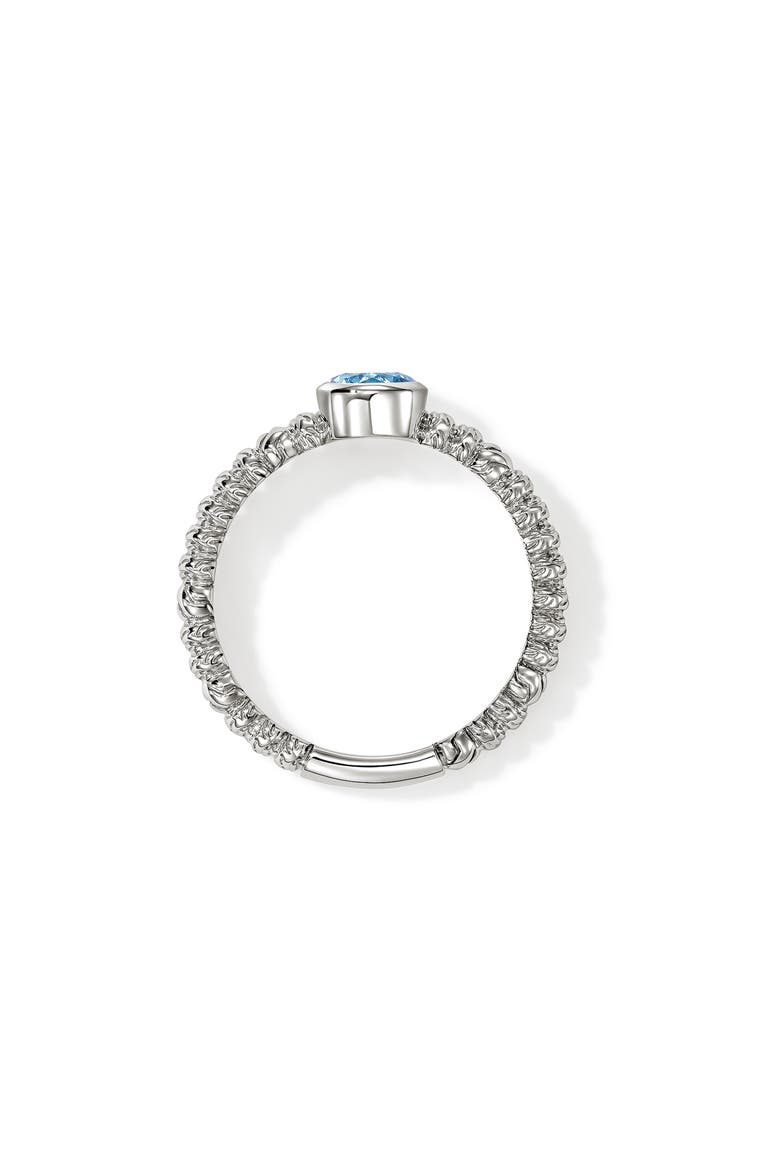 Heishi Sterling Silver Topaz Ring, Alternate, color, SILVER