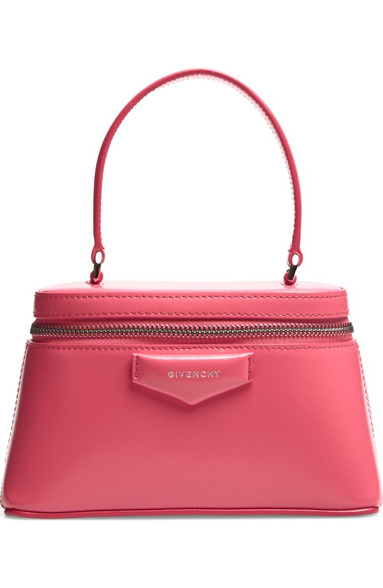 Givenchy Mini Antigona Vanity Leather Handbag, Main, color, Bright Peach