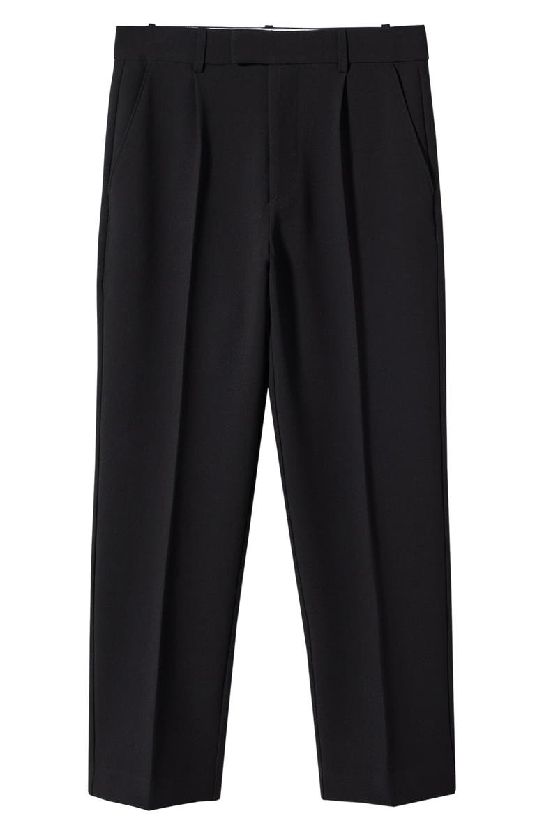 MANGO Pleated Straight Leg Trousers, Alternate, color,