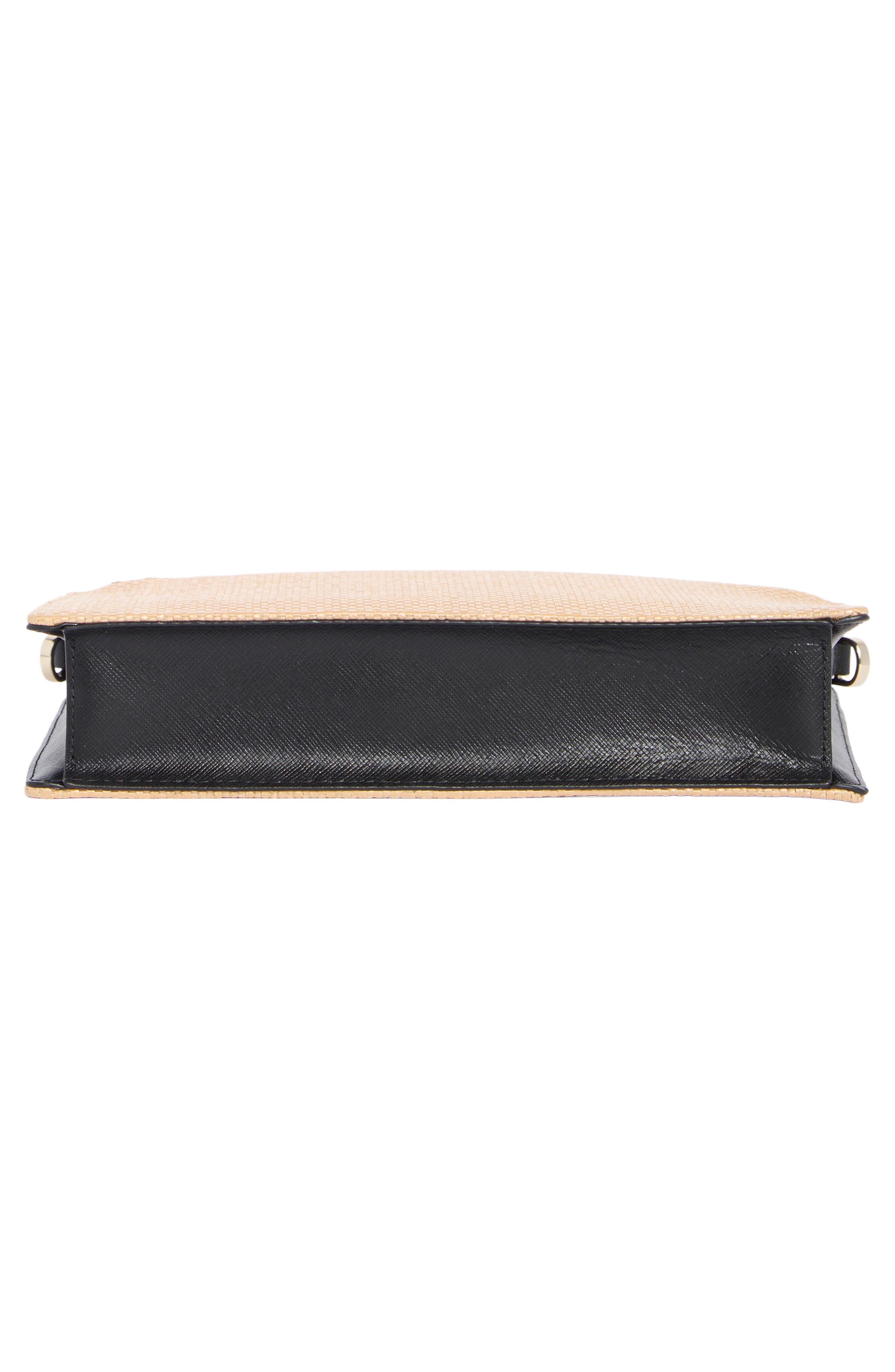 cameron straw crossbody bag, Alternate, color, BLACK MULTI.