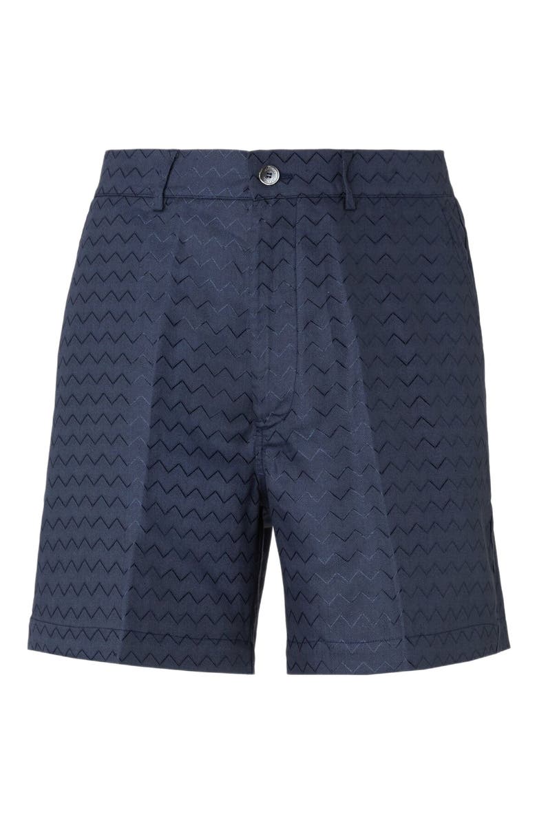 Missoni Tailored Shorts In Cotton, Viscose And Linen With Shiny Zigzag Pattern, Alternate, color, 