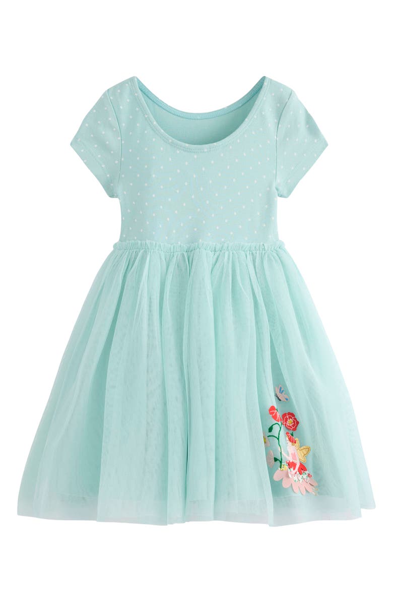 Mini Boden Kids' Appliqué Jersey & Tulle Dress, Alternate, color,