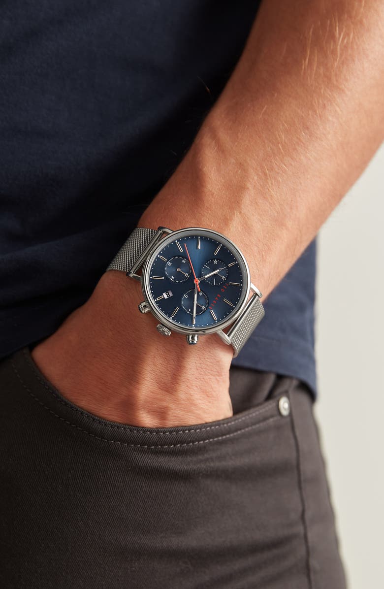 Ted Baker London Mimosaa Chronograph Mesh Strap Watch, 41mm, Alternate, color,