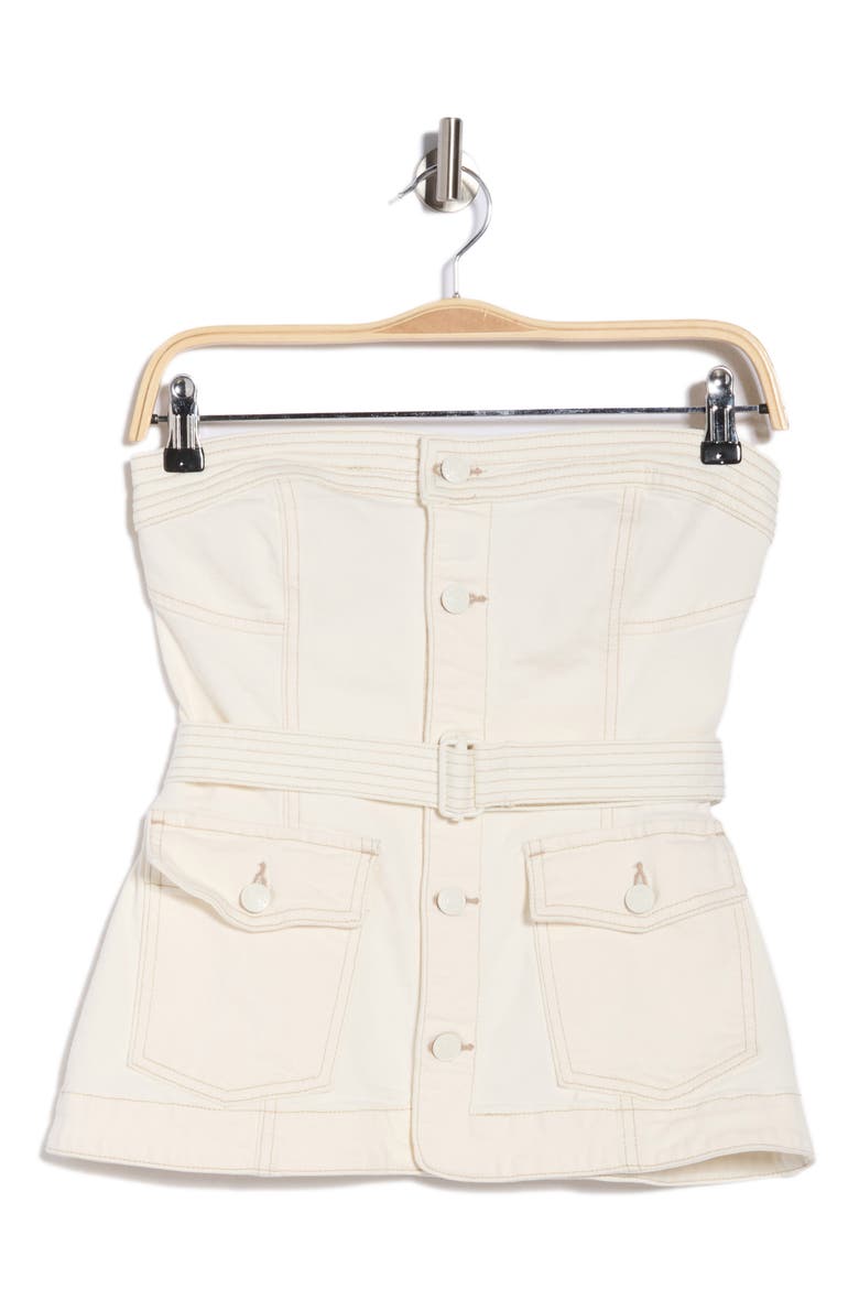 Cyan Belted Bustier Top, Alternate, color, ECRU