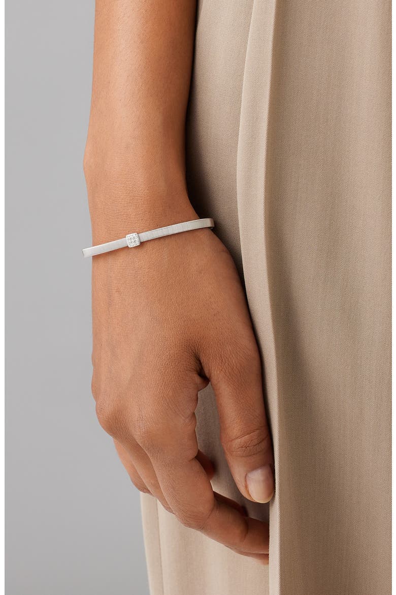 Masai Pavé Diamond Station Bracelet, Alternate, color, WHITE GOLD