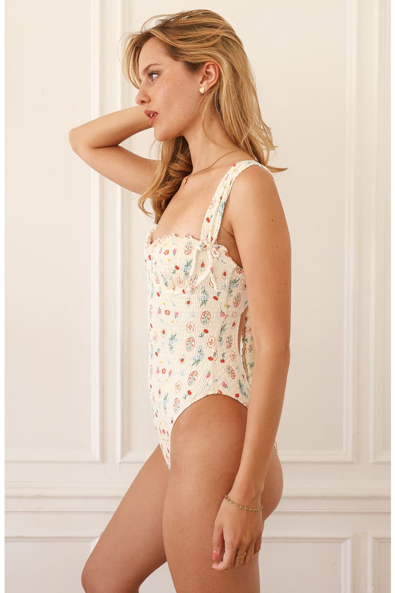 Fleur One Piece, Alternate, color, Printemps