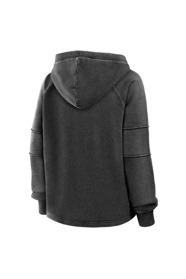 Women's Fanatics Black San Francisco 49ers Oversized Raglan Gridiron Hoodie, Alternate, color, Black