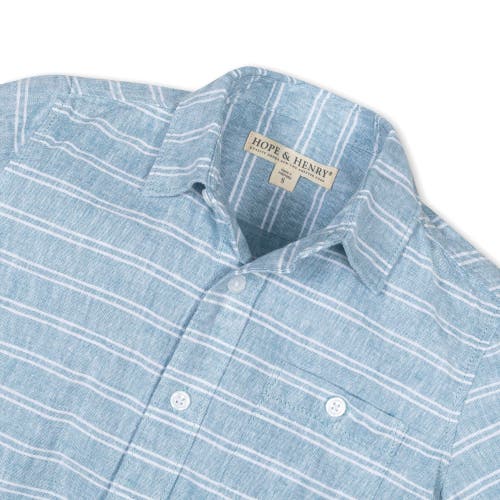 HOPE & HENRY HOPE & HENRY BOYS' LINEN SHORT SLEEVE BUTTON DOWN SHIRT, KIDS