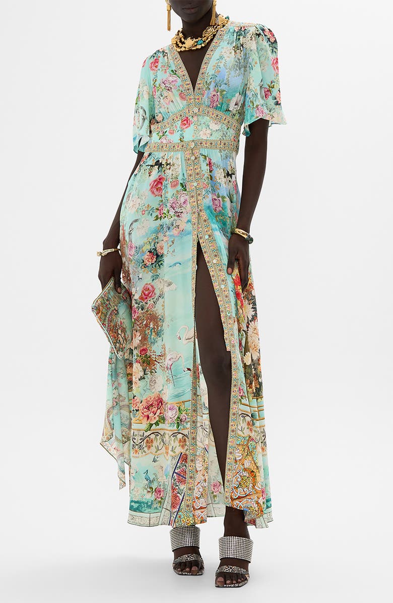 Camilla The Jewellery Museum Silk Maxi Dress, Main, color, 