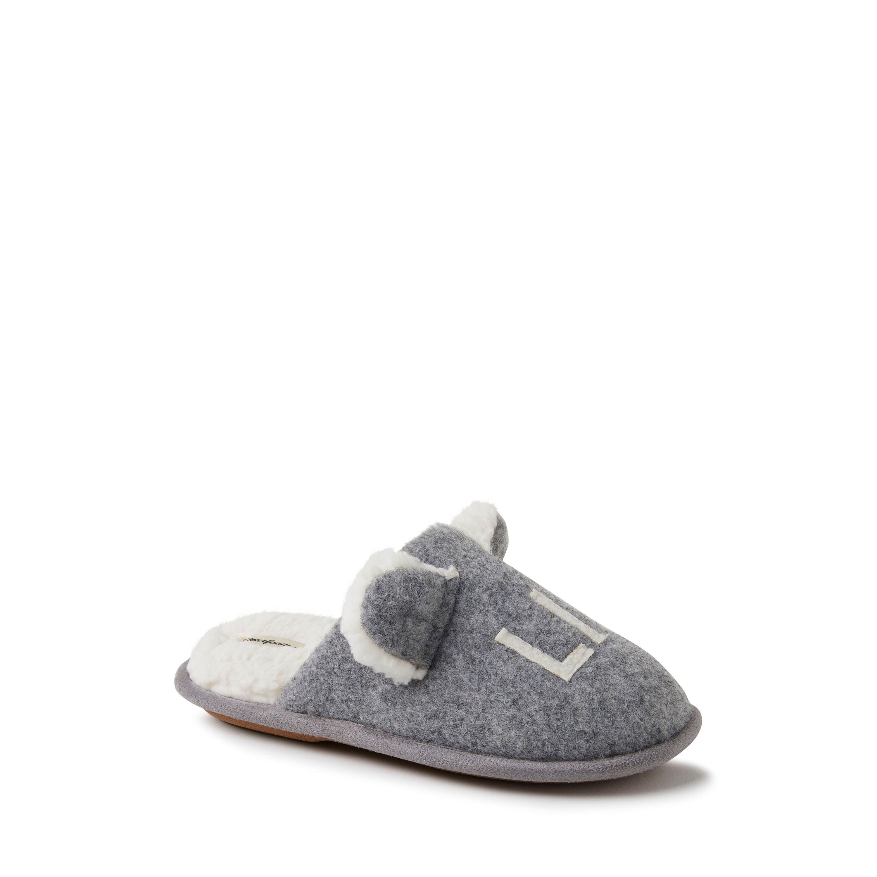 DEARFOAMS Casey Lil Bear Family Scuff Slipper, Alternate, color, Light Heather Grey