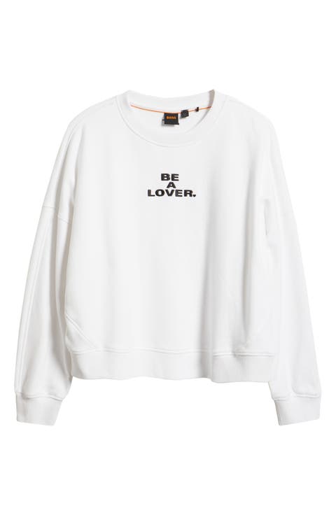 Be A Lover Stretch Cotton Graphic Sweatshirt
