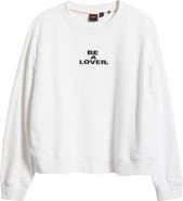 BOSS Orange Be A Lover Stretch Cotton Graphic Sweatshirt