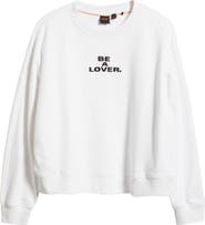 BOSS Orange Be A Lover Stretch Cotton Graphic Sweatshirt