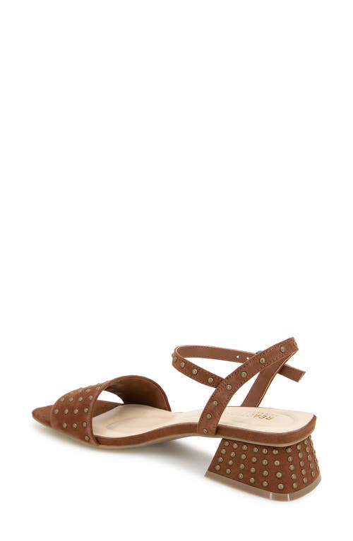 Reaction Kenneth Cole Buena Block Heel Sandal In Luggage Micro
