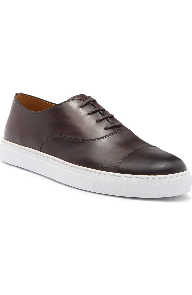 Magnanni Albert Cap Toe Sneaker, Main, color, Brown