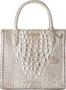 Brahmin Small Caroline Croc Embossed Leather Satchel