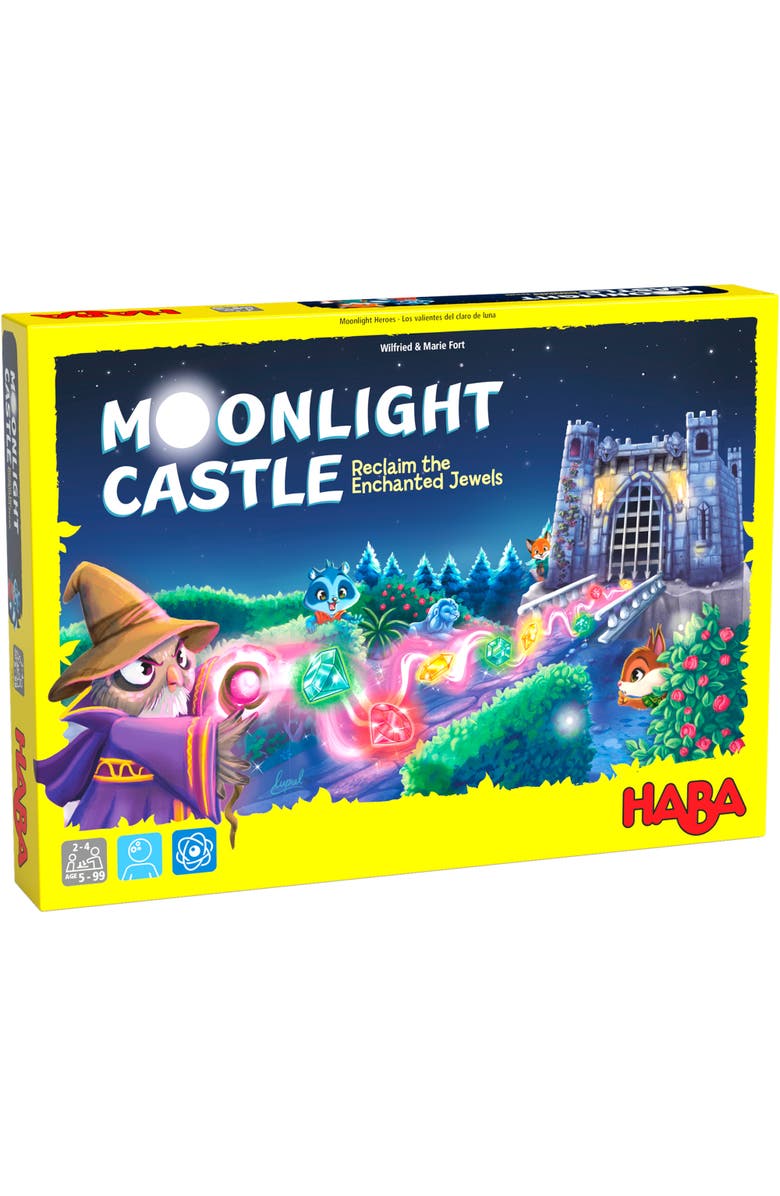 HABA Moonlight Castle - Children's Board Game with 3D Castle and Floating Gems, Main, color, 
