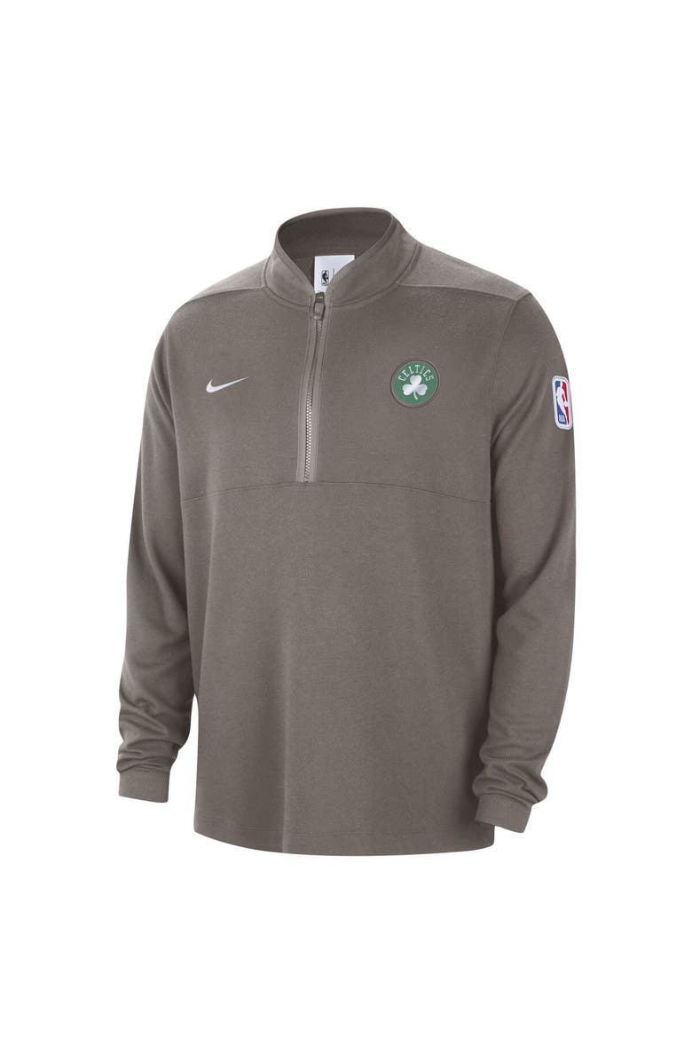 Nike Men's Nike Olive Boston Celtics Authentic Performance Half-Zip Jacket, Alternate, color, 