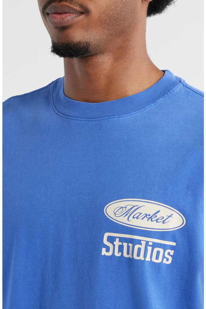 Stallion Cotton Graphic T-Shirt, Alternate, color, DAZZLING BLUE