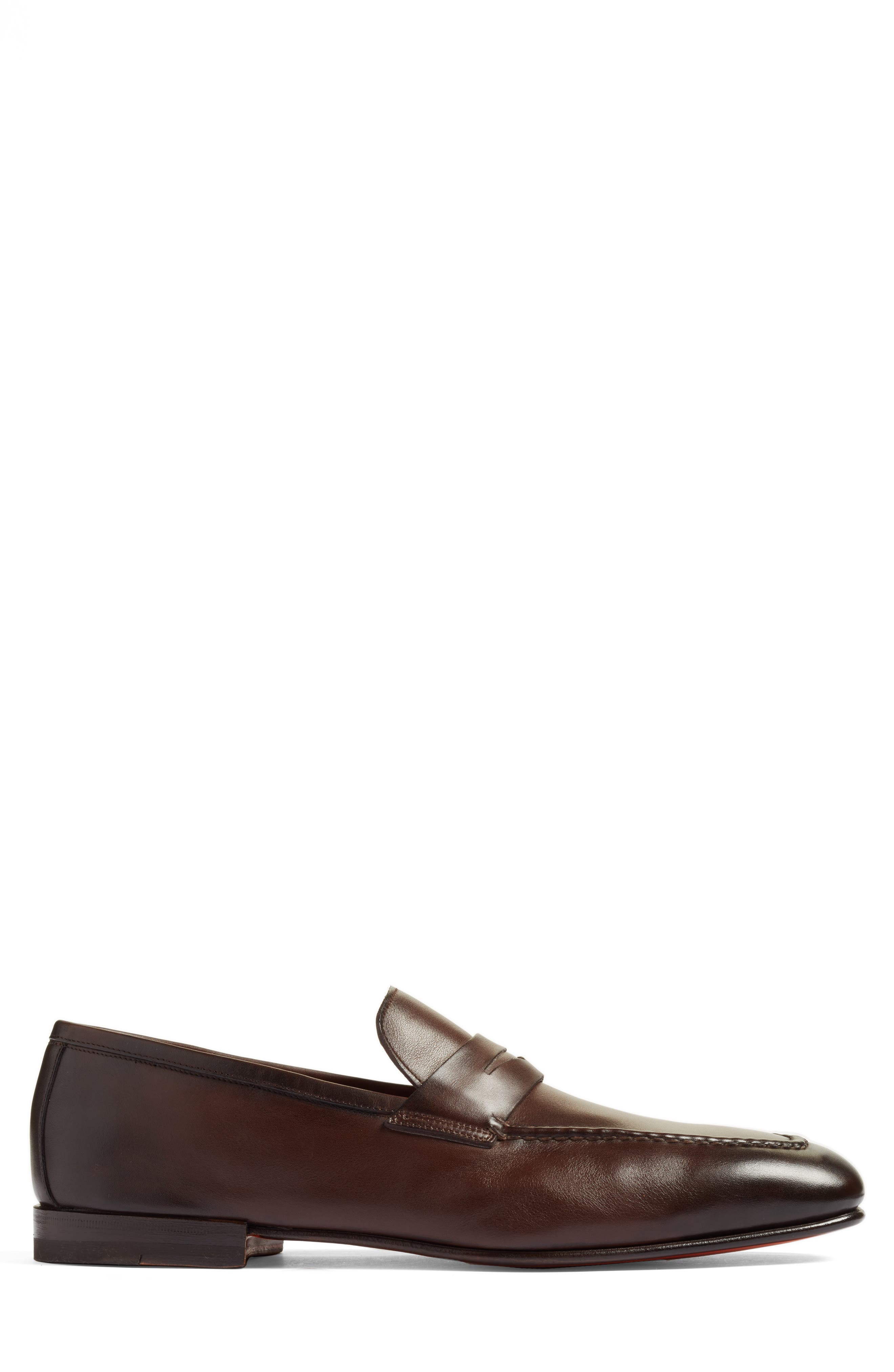 Fox Packable Penny Loafer, Alternate, color, DARK BROWN LEATHER