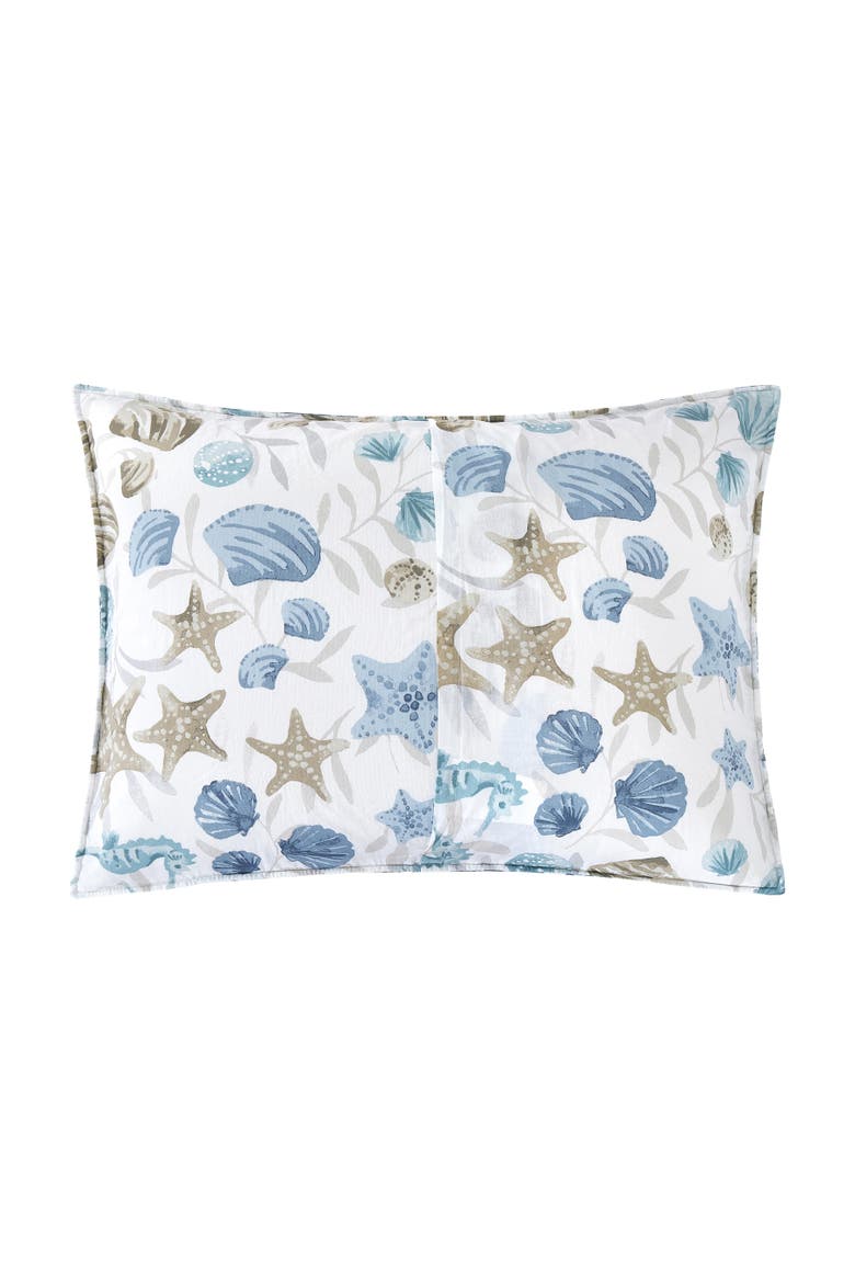 Coastal Shell Bedding Quilt Collection Sets, Alternate, color, Blue