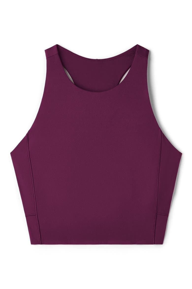 Revive Longline Bra, Alternate, color, DARK BERRY