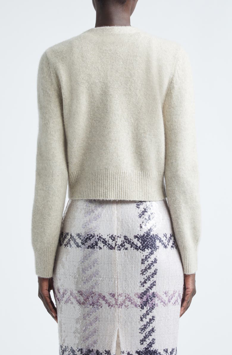 Brandon Maxwell The Sloane Cashmere & Silk Cardigan, Alternate, color, Marled Oatmeal