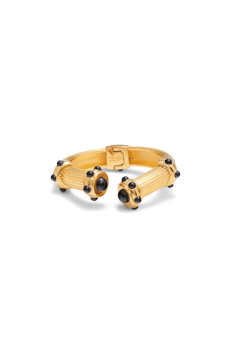 TOM FORD Cabochon Cuff Bracelet, Main, color, 3Yn14 Vintage Gold/ Black