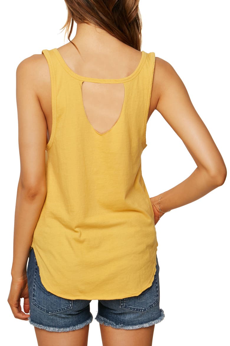Halfsies Graphic Tank Top, Alternate, color, GOLDIE