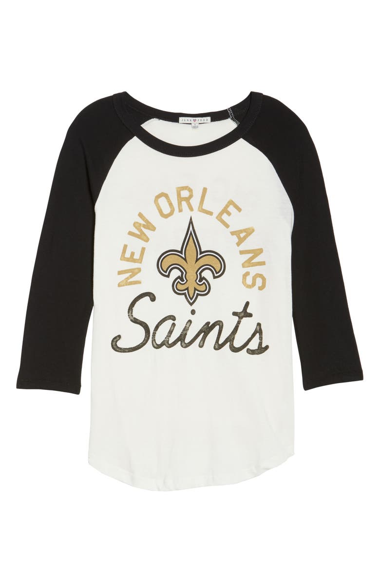 Junk Food NFL New Orleans Saints Raglan Tee, Alternate, color, 