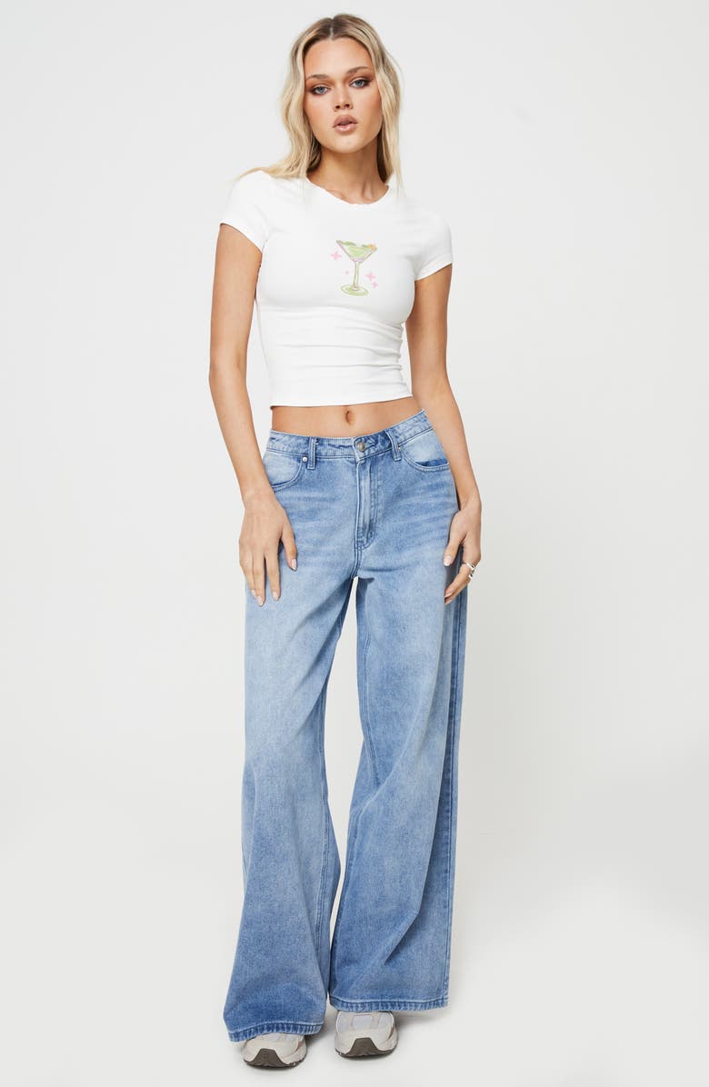 Princess Polly Martini Time Crop Baby Tee, Alternate, color, 