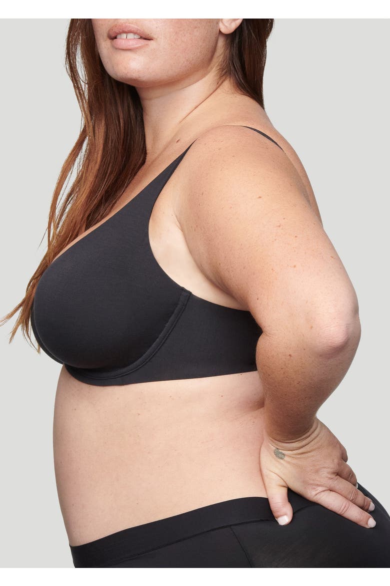 The Scoop Bra, Alternate, color, BLACK