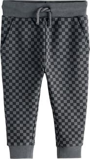 NEXT Kids' Check Cotton Joggers