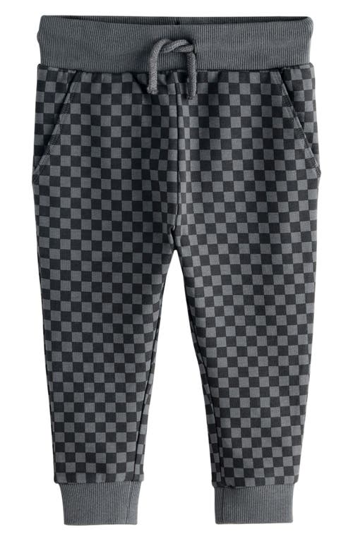 Next Kids' Check Cotton Joggers In Brown