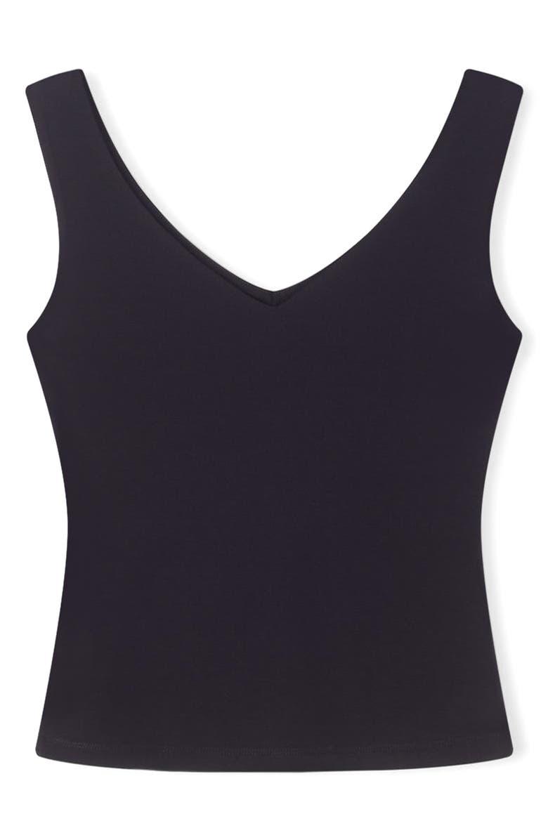 LK Bennett Athena V-Neck Tank Top, Alternate, color, Black