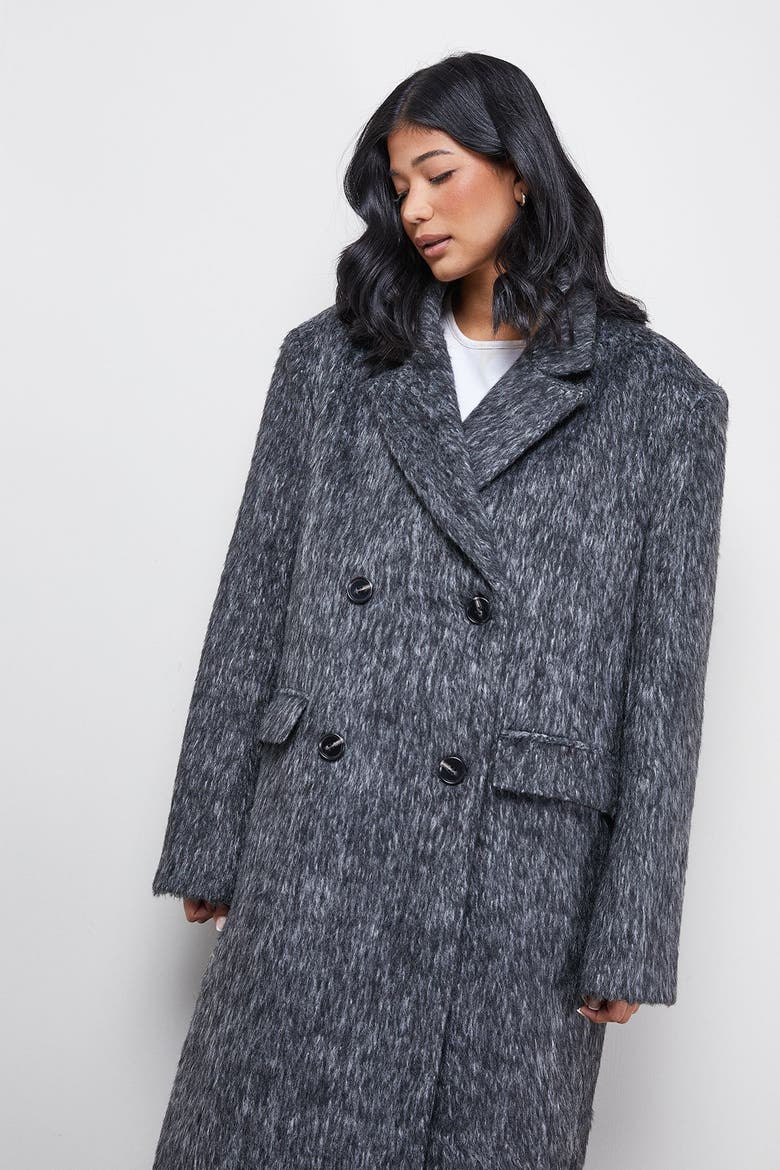 Structured Shoulder Coat, Alternate, color, Charcoal