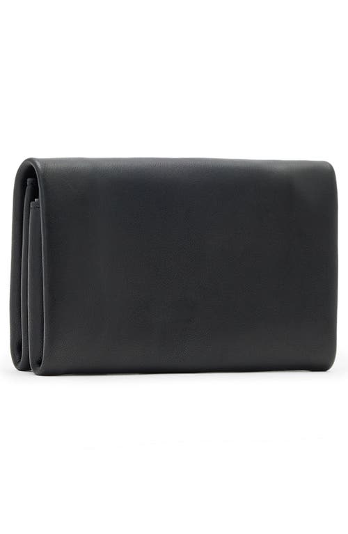 Allsaints Womens Harluna Logo-debossed Leather Wallet Black In Black