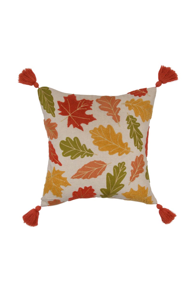 C&F Home Autumn Leaves Pillow, Main, color, Yellow