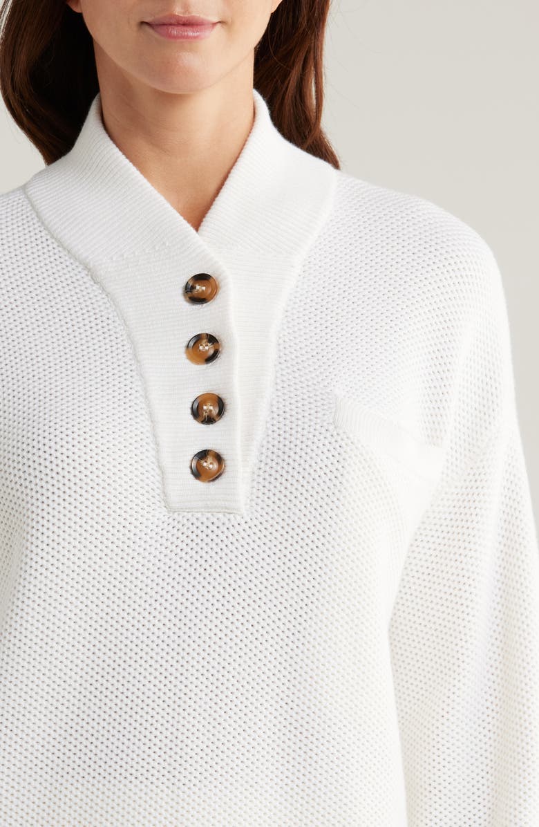 Lunya Cottonsilk<sup>™</sup> Organic Cotton Blend Pocket Henley, Alternate, color, Sincere White