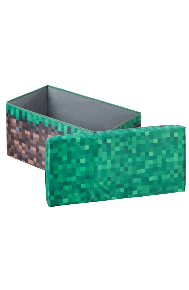 MINECRAFT Pixel Grass Block Toy Storage Box, Alternate, color, Multicolored