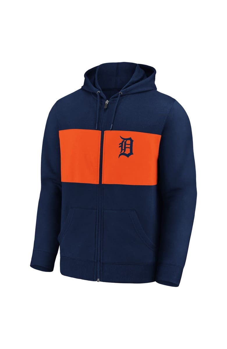 FANATICS Men's Fanatics Branded Navy Detroit Tigers Team Twill Full-Zip Hoodie Jacket, Alternate, color, 