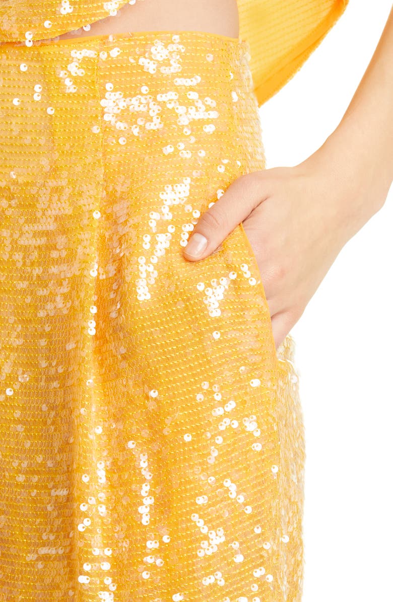 LAPOINTE High Waist Sequin Bermuda Shorts, Alternate, color,