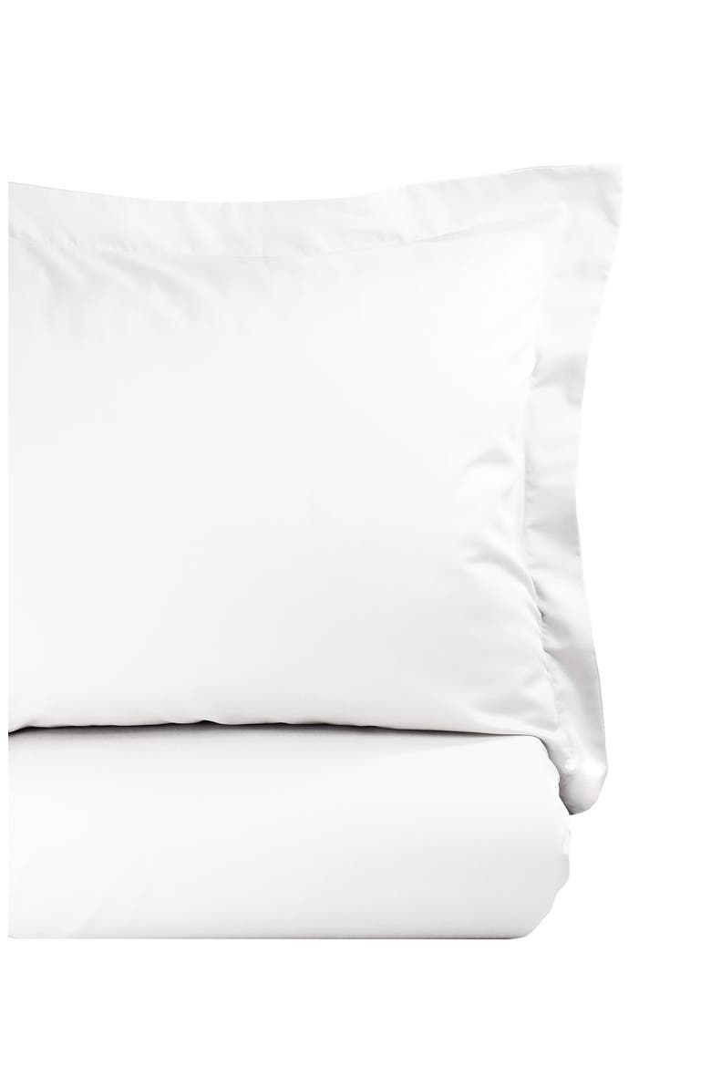 T400 Supima Cotton Duvet 2-Piece Set - Twin, Main, color, WHITE