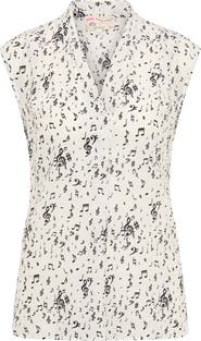 Maison Common Printed Silk Top