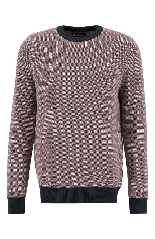 Barbour Wells Bird's Eye Cotton Sweater In Brown
