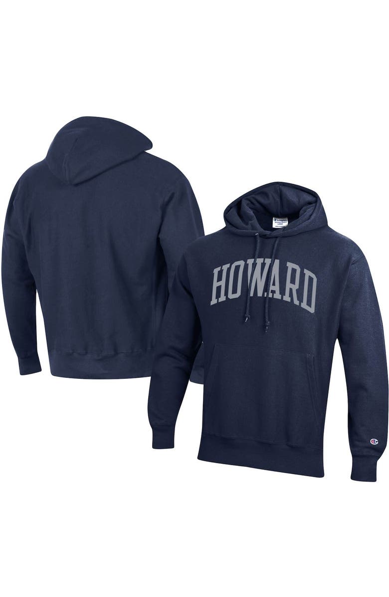 Champion Men's Champion Navy Howard Bison Tall Arch Pullover Hoodie, Main, color,
