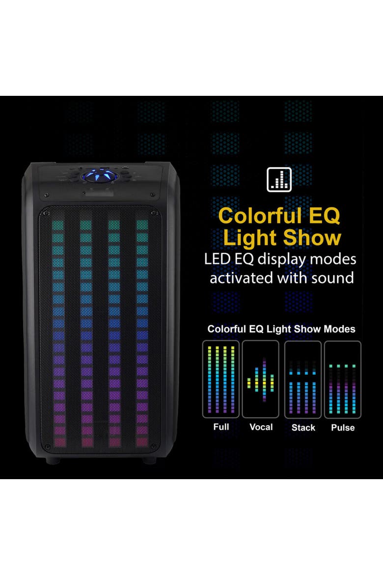 Bluetooth TWS Backpack Speaker W/ Reactive LED Lights, Alternate, color, Black