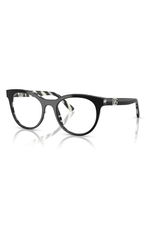 DOLCE & GABBANA DOLCE&GABBANA 52MM ROUND OPTICAL GLASSES