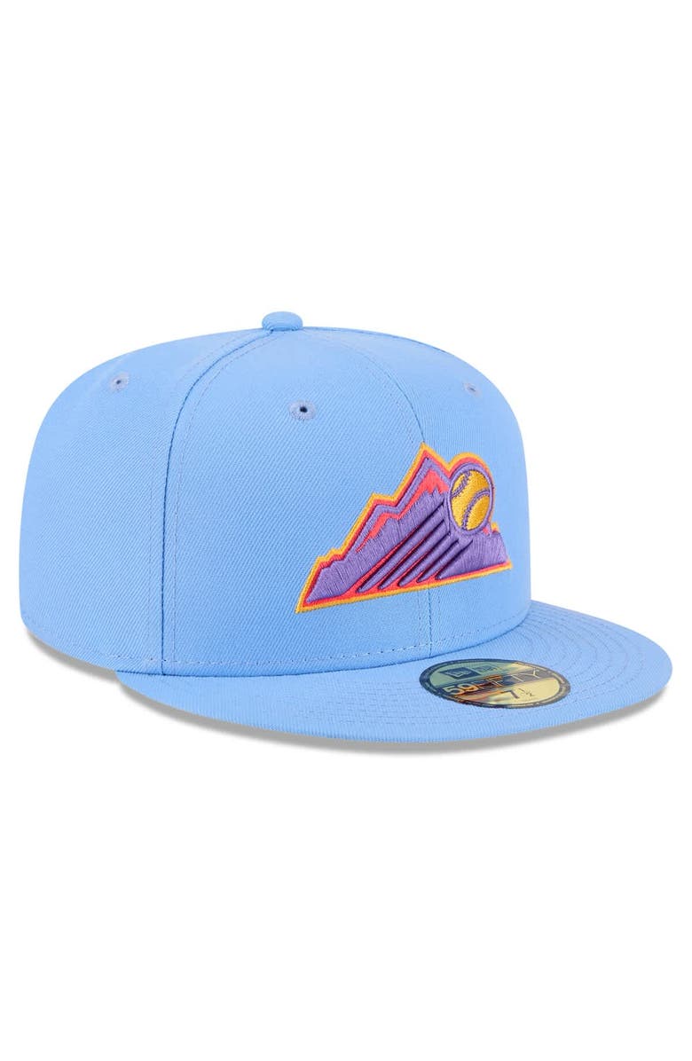 New Era Men's New Era Light Blue Colorado Rockies 2025 City Connect 59FIFTY Fitted Hat, Alternate, color, Light Blue