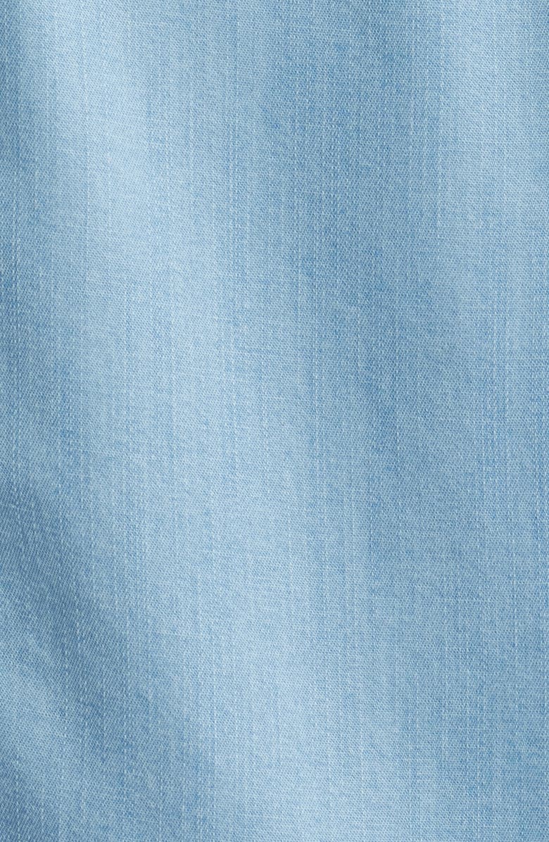 Tommy Bahama Fray Hem Chambray Crop Jacket, Alternate, color, Light Indigo Wash